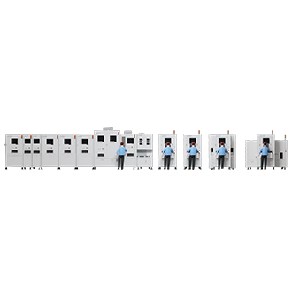 Fully automated FOL (Front of Line) + semi-automated EOL (End of Line) production line